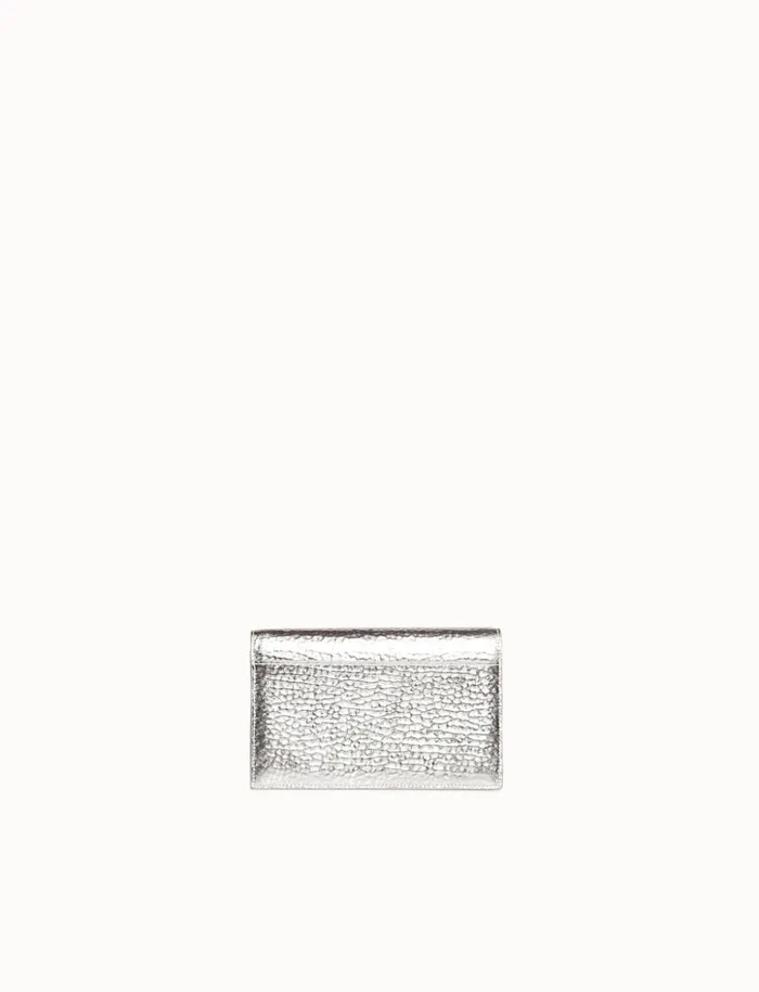 Anouk Envelope In Hammered Leather Inox Women Akris Mini Bags