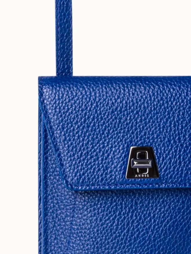 Anouk Phone Pouch In Cervocalf Leather Ocean Women Akris Mini Bags