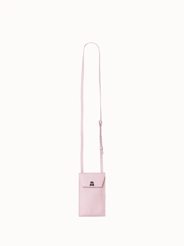 Anouk Phone Pouch In Cervocalf Leather Pale Rose Women Akris Phone Pouch