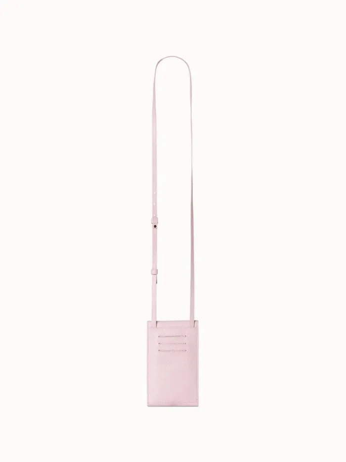 Anouk Phone Pouch In Cervocalf Leather Pale Rose Women Akris Phone Pouch