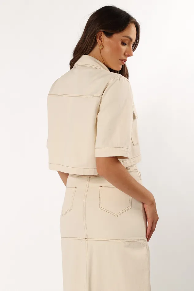 Antara Top 8211 Sand Sand Women Denim petalandpup