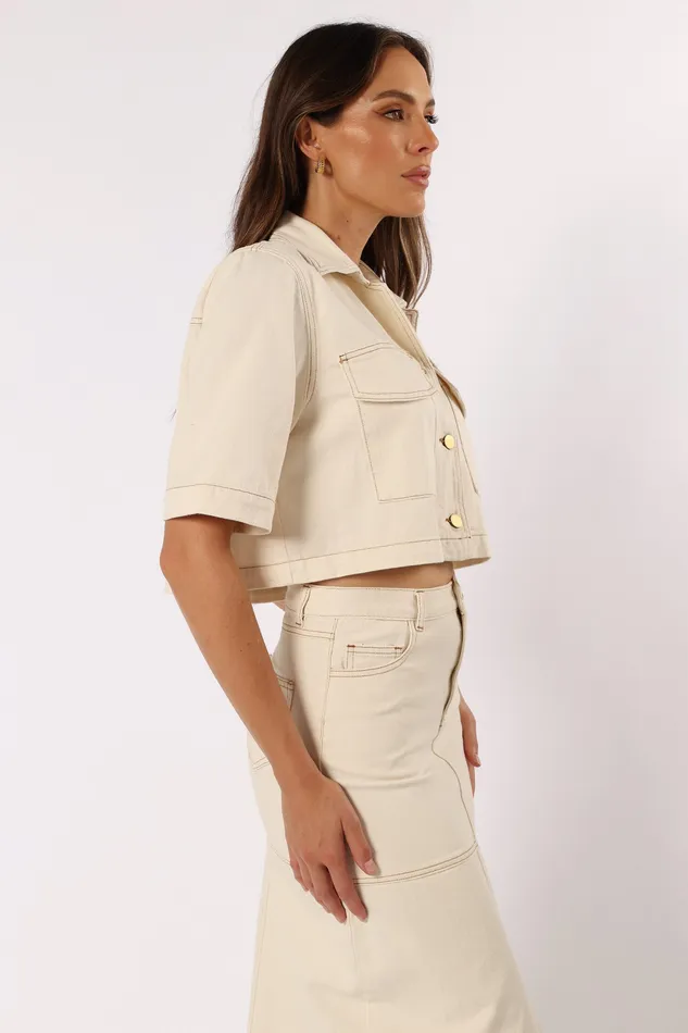 Antara Top 8211 Sand Sand Women Denim petalandpup