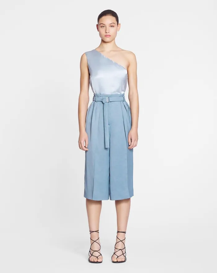 Asymmetrical Top With Ribbon Detail Azur Women Lanvin Tops