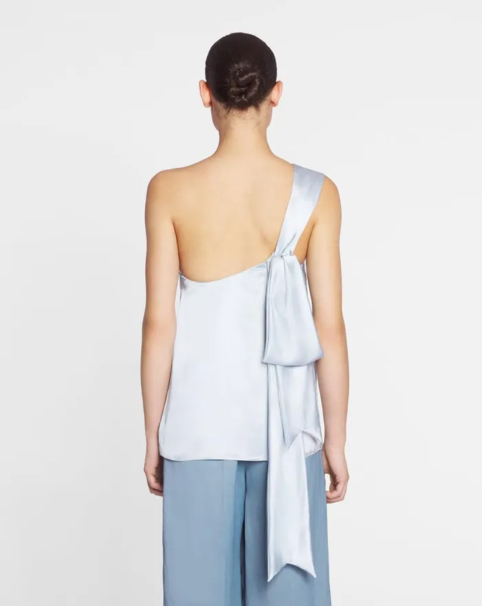 Asymmetrical Top With Ribbon Detail Azur Women Lanvin Tops