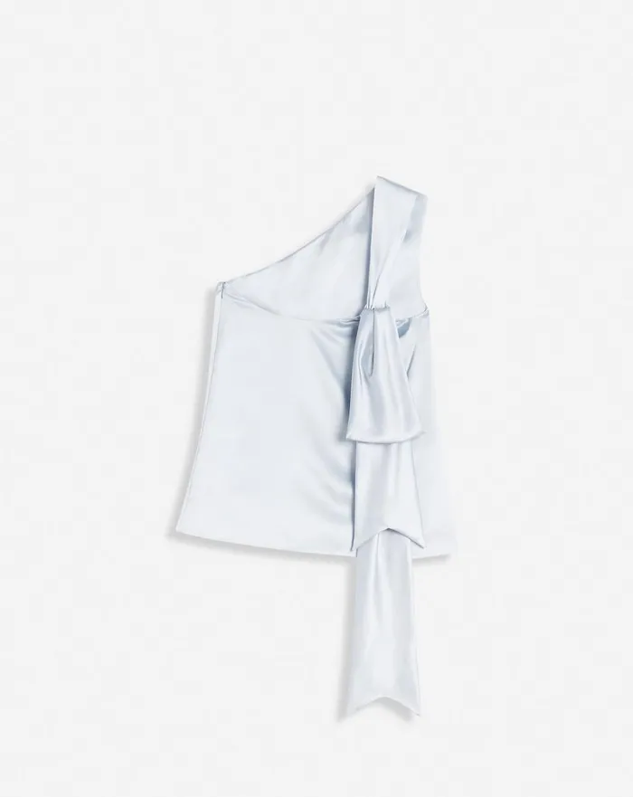 Asymmetrical Top With Ribbon Detail Azur Women Lanvin Tops