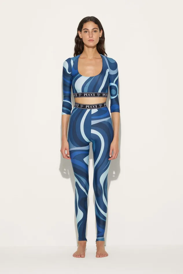 Athleisure Women PUCCI MarmoPrint Crop Top