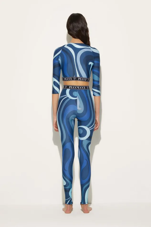 Athleisure Women PUCCI MarmoPrint Crop Top