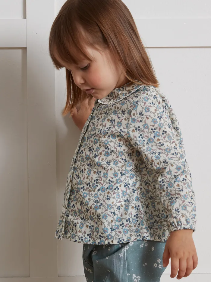 Baby Cyrillus Baby Girl Hannah Motif Blouse Made With Liberty Fabric Lib Hannah Fay