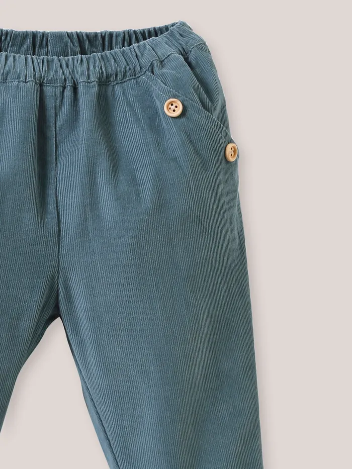 Baby Cyrillus Birth Velour Trousers Glacier