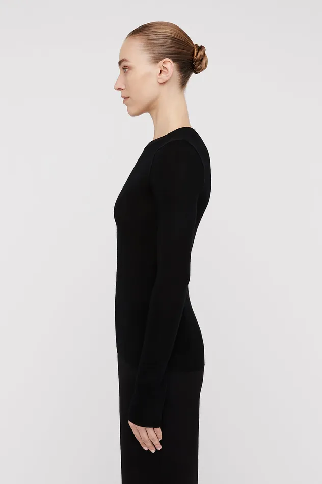 BABYWOOL CREW SWEATER BLACK ALL Women Babywool Scanlan Theodore BABYWOOL CREW SWEATER BLACK ALL Women Babywool Scanlan Theodore