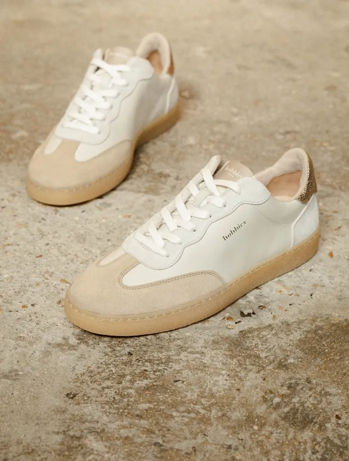 Bahia Off White and Sepia Gold Women Bobbies Sneakers Bahia Off White and Sepia Gold Women Bobbies Sneakers