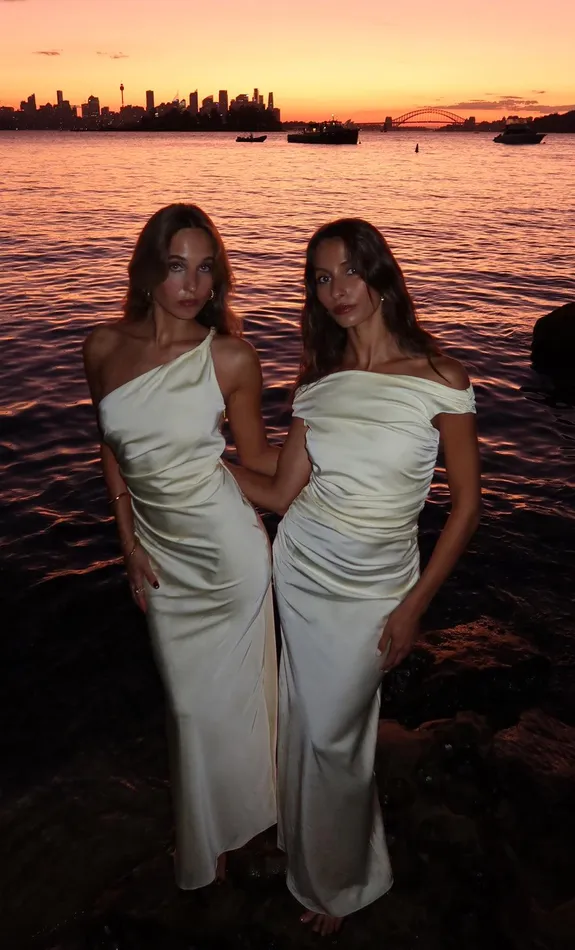 Bec Bridge Bridesmaids Dresses ETERNITY OFF SHOULDER MAXI Ice Yellow 8211 Women