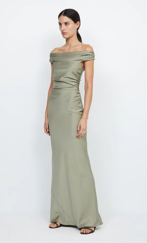 Bec Bridge Bridesmaids Dresses ETERNITY OFF SHOULDER MAXI Sage 8211 Women