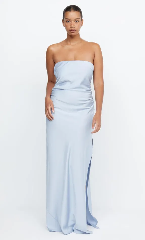 Bec Bridge Bridesmaids Dresses ETERNITY STRAPLESS MAXI Dusty Blue 8211 Women
