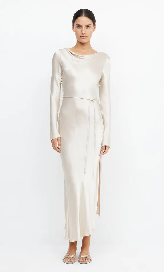 Bec Bridge Bridesmaids Dresses MOON DANCE LONG SLEEVE MAXI DRESS Sand 8211 Women