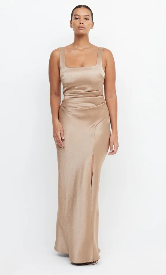 Bec Bridge Bridesmaids Dresses THE DREAMER SQUARE NECK DRESS Golden 8211 Women