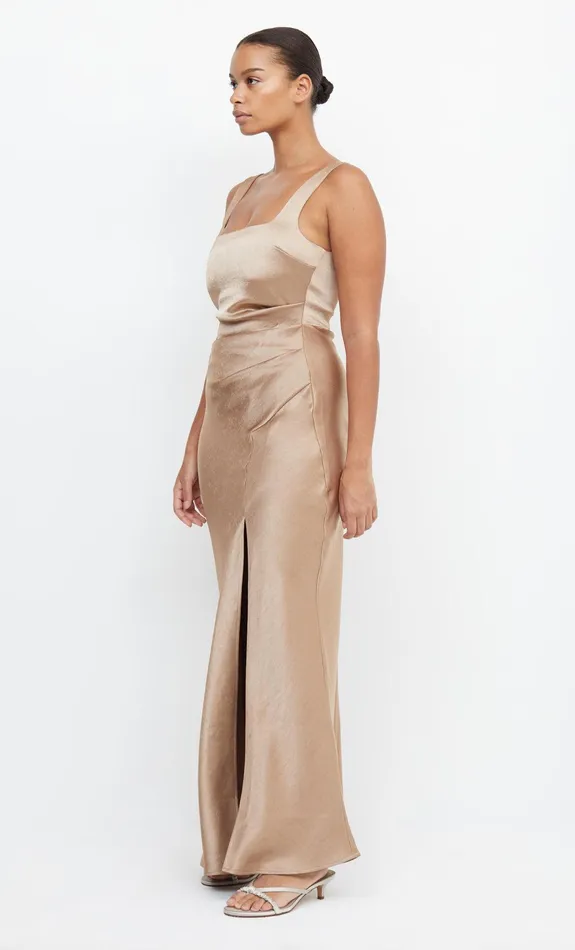 Bec Bridge Bridesmaids Dresses THE DREAMER SQUARE NECK DRESS Golden 8211 Women
