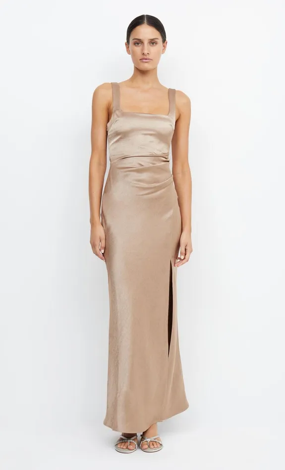 Bec Bridge Bridesmaids Dresses THE DREAMER SQUARE NECK DRESS Golden 8211 Women