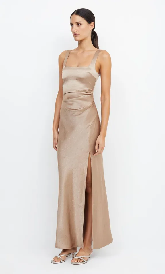 Bec Bridge Bridesmaids Dresses THE DREAMER SQUARE NECK DRESS Golden 8211 Women