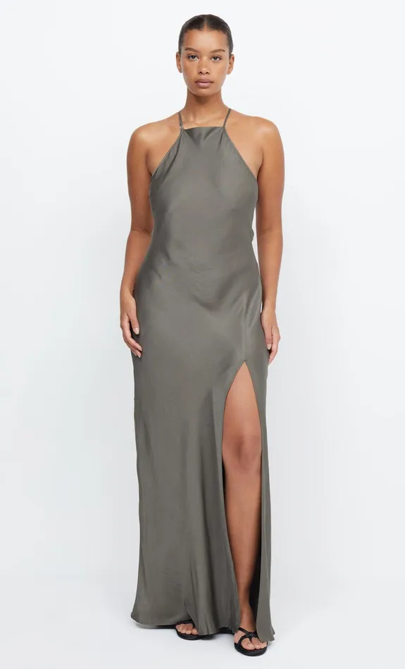 Bec Bridge Dresses ADORE HALTER MAXI DRESS Dark Willow 8211 Women