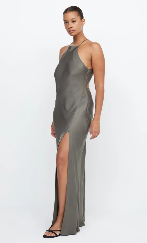 Bec Bridge Dresses ADORE HALTER MAXI DRESS Dark Willow 8211 Women
