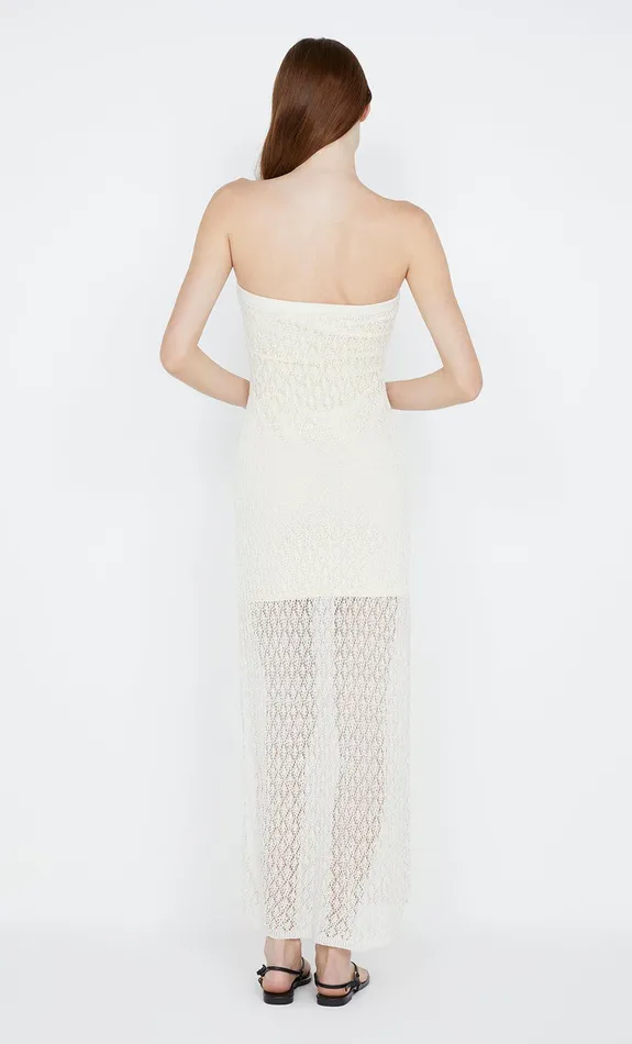 Bec Bridge Dresses AURORA STRAPLESS DRESS Ivory 8211 Women