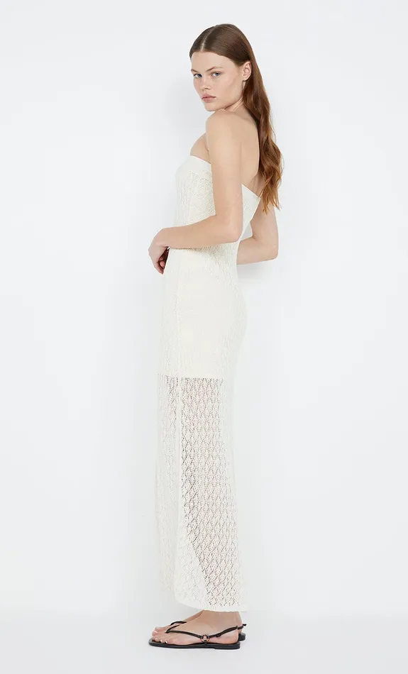 Bec Bridge Dresses AURORA STRAPLESS DRESS Ivory 8211 Women