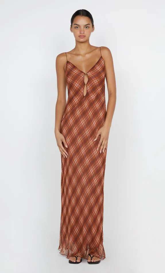 Bec Bridge Dresses DEVI MAXI DRESS Desert Check 8211 Women