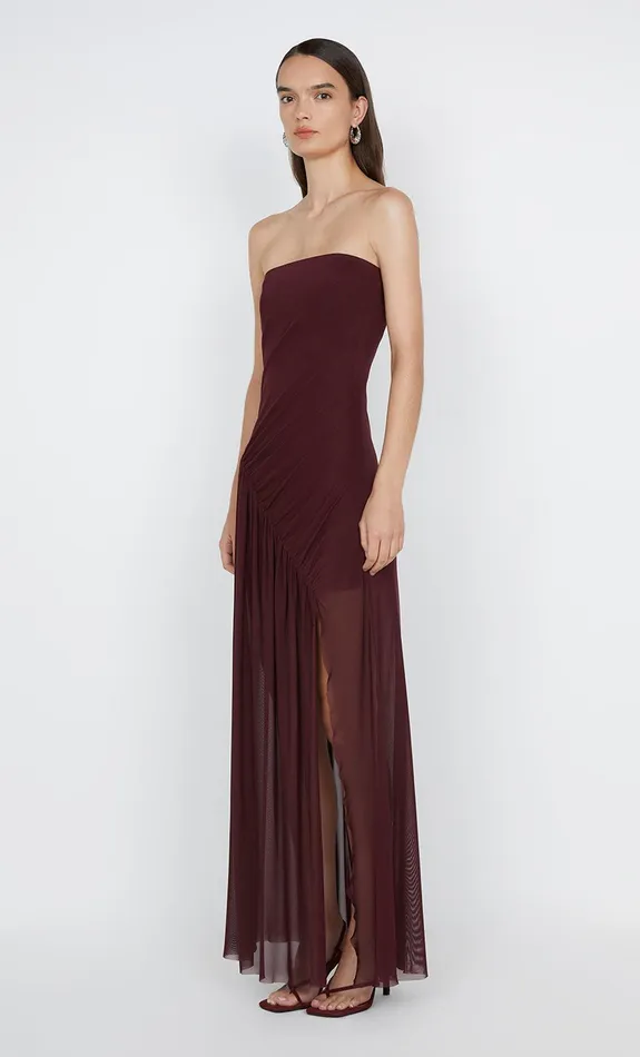 Bec Bridge Dresses ESSIE STRAPLESS DRESS Deep Plum 8211 Women