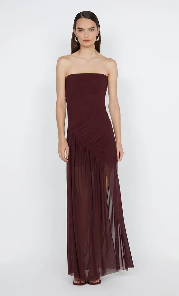 Bec Bridge Dresses ESSIE STRAPLESS DRESS Deep Plum 8211 Women