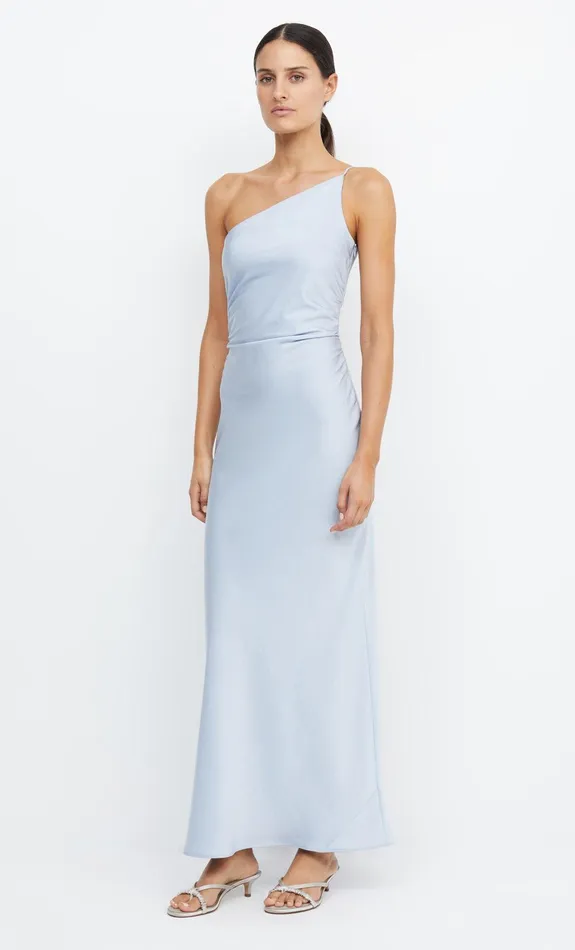 Bec Bridge Dresses ETERNITY ASYM MAXI DRESS Dusty Blue 8211 Women