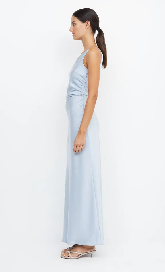 Bec Bridge Dresses ETERNITY ASYM MAXI DRESS Dusty Blue 8211 Women
