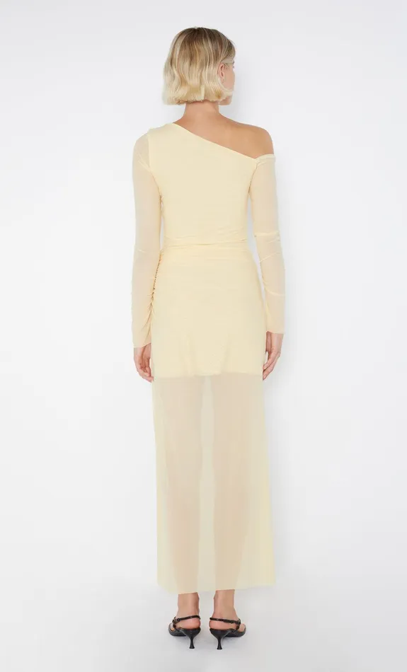 Bec Bridge Dresses FAE ASYM LONG SLEEVE DRESS Butter Yellow 8211 Women