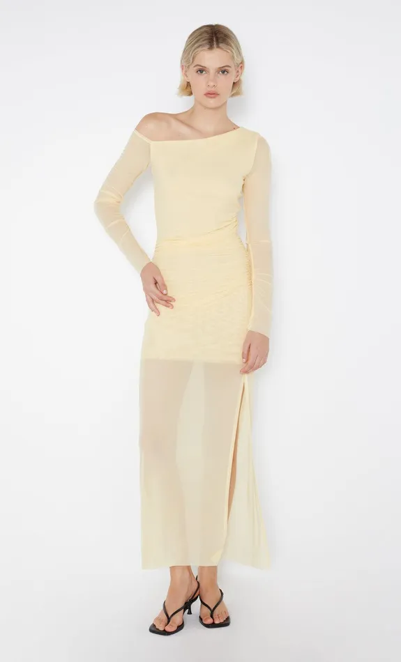 Bec Bridge Dresses FAE ASYM LONG SLEEVE DRESS Butter Yellow 8211 Women
