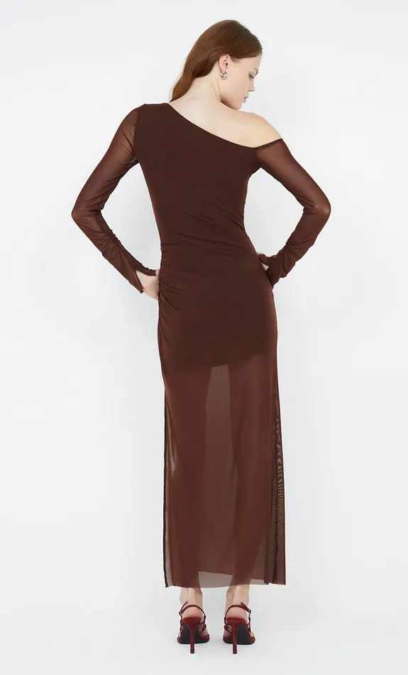 Bec Bridge Dresses FAE ASYM LONG SLEEVE DRESS Cocoa 8211 Women