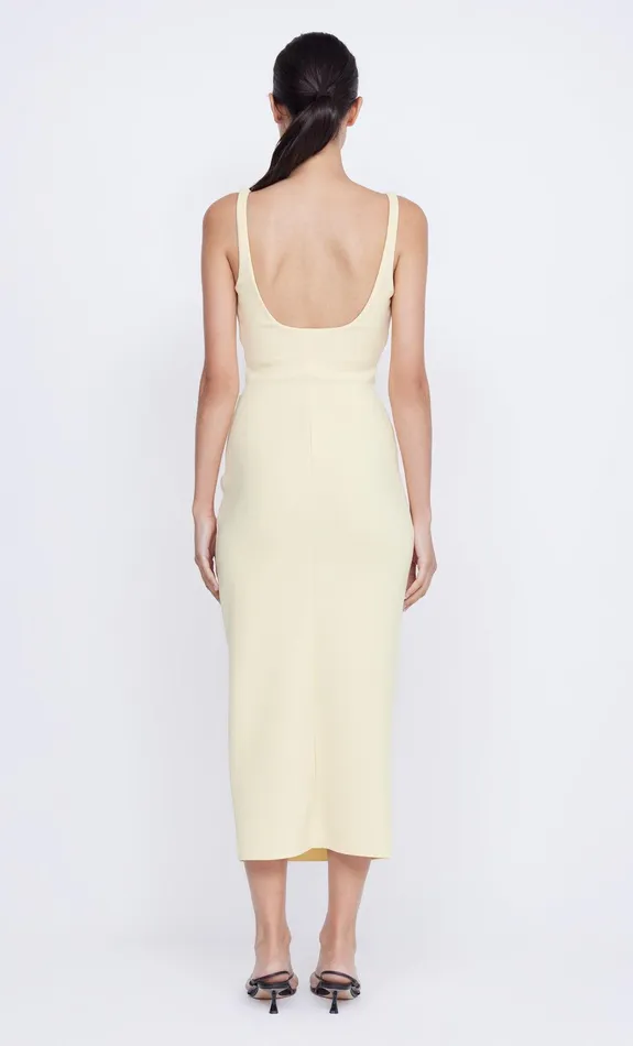 Bec Bridge Dresses KARINA TUCK MIDI DRESS Butter Yellow 8211 Women
