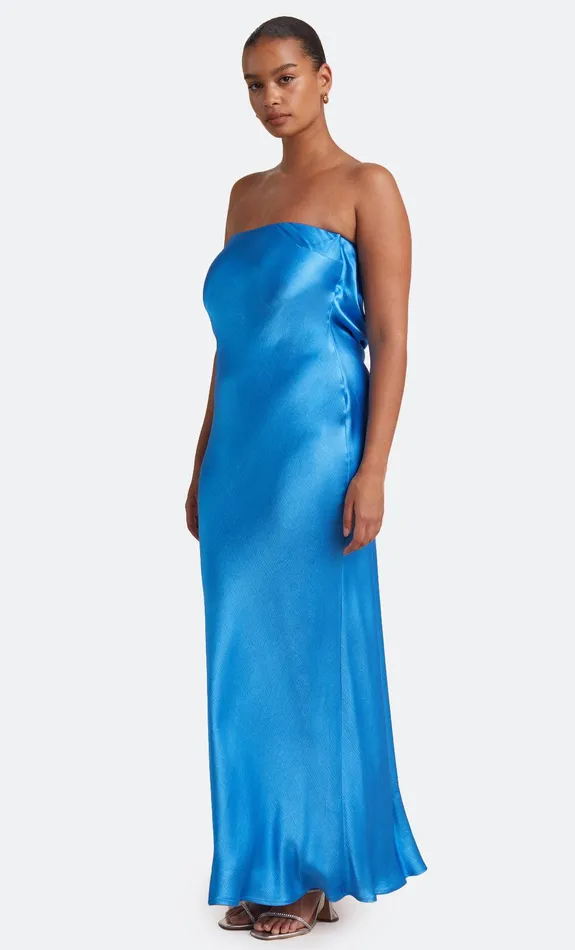 Bec Bridge Dresses MOON DANCE STRAPLESS DRESS Mid Blue 8211 Women