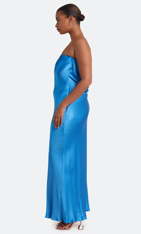 Bec Bridge Dresses MOON DANCE STRAPLESS DRESS Mid Blue 8211 Women