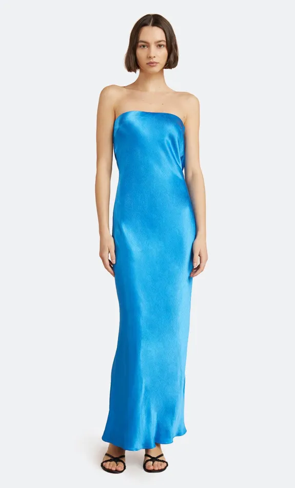 Bec Bridge Dresses MOON DANCE STRAPLESS DRESS Mid Blue 8211 Women