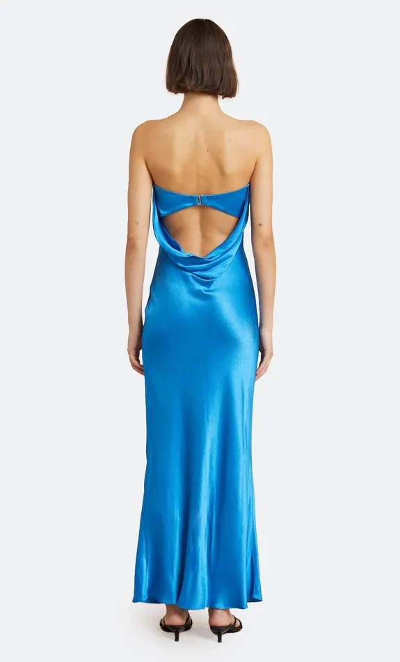 Bec Bridge Dresses MOON DANCE STRAPLESS DRESS Mid Blue 8211 Women
