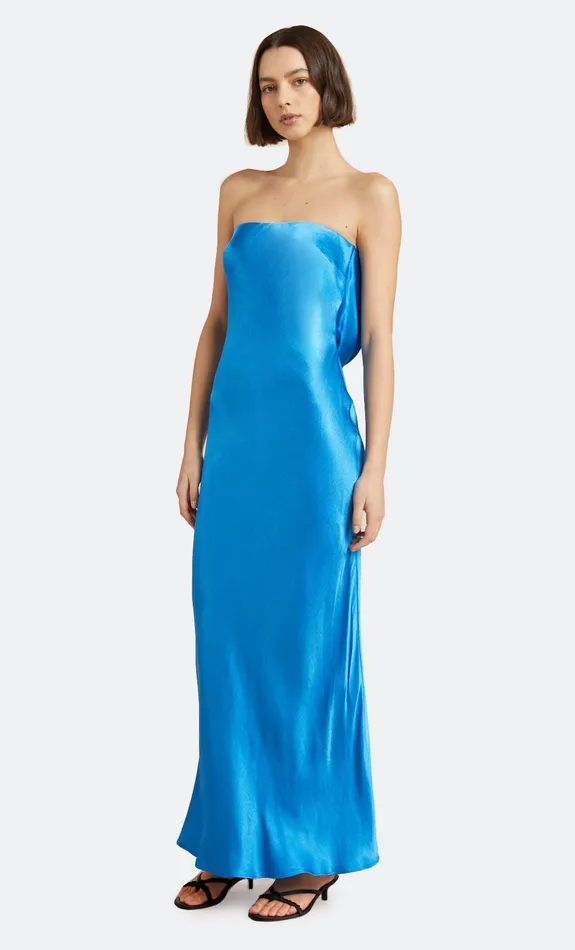 Bec Bridge Dresses MOON DANCE STRAPLESS DRESS Mid Blue 8211 Women