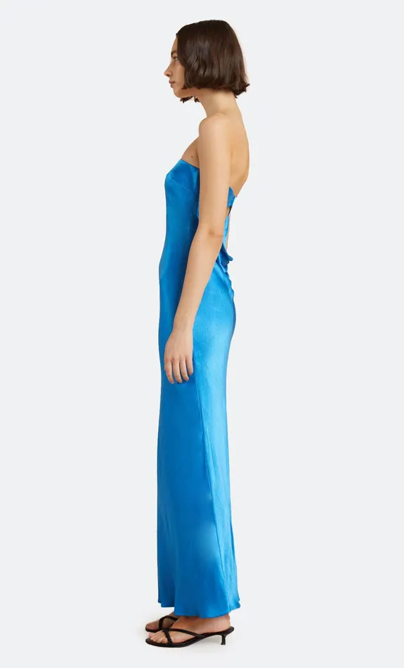 Bec Bridge Dresses MOON DANCE STRAPLESS DRESS Mid Blue 8211 Women