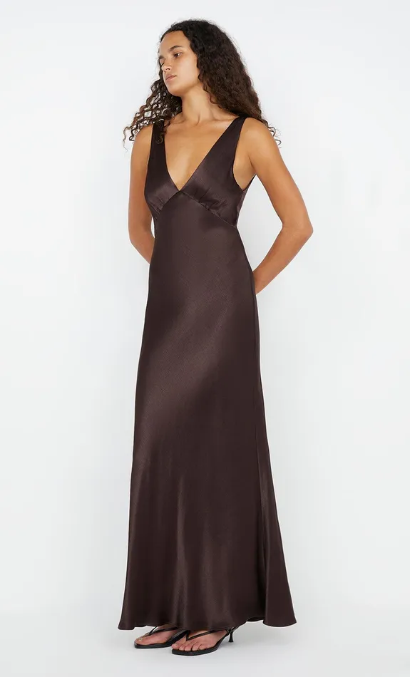 Bec Bridge Dresses MOON DANCE VERONA DRESS Dark Chocolate 8211 Women