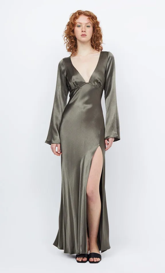 Bec Bridge Dresses REN LONG SLEEVE MAXI DRESS Dark Willow 8211 Women