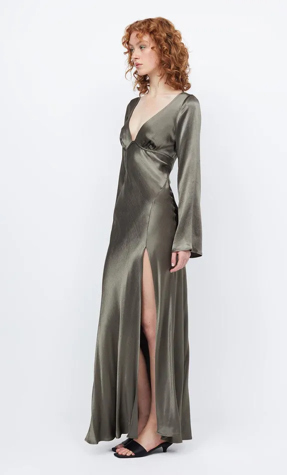 Bec Bridge Dresses REN LONG SLEEVE MAXI DRESS Dark Willow 8211 Women