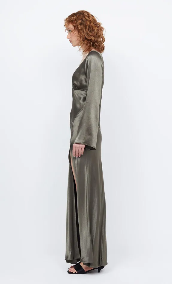 Bec Bridge Dresses REN LONG SLEEVE MAXI DRESS Dark Willow 8211 Women