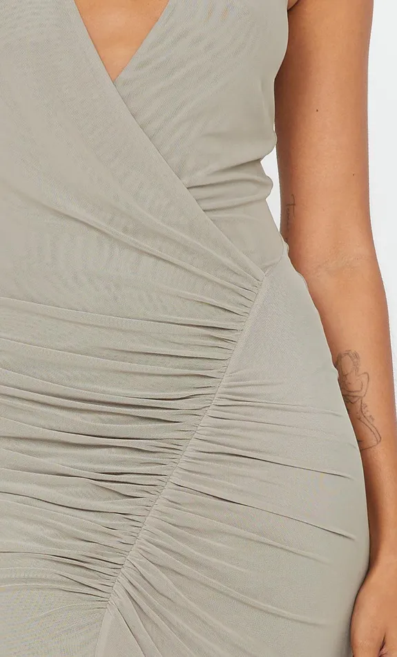 Bec Bridge Dresses SANIA HALTER DRESS Taupe 8211 Women