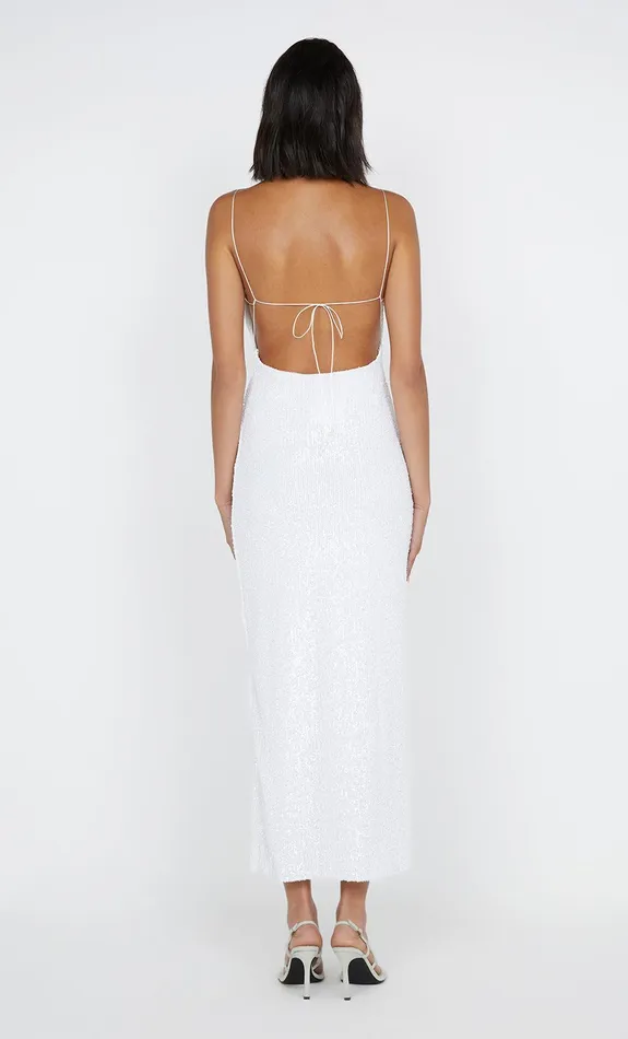 Bec Bridge Event Wear Dresses AALIYAH SEQUIN MAXI DRESS White 8211 Women