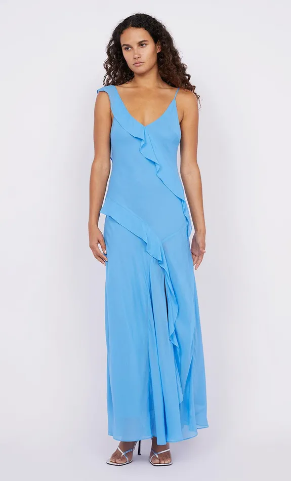 Bec Bridge Event Wear Dresses AIDA FRILL DRESS Azure 8211 Women