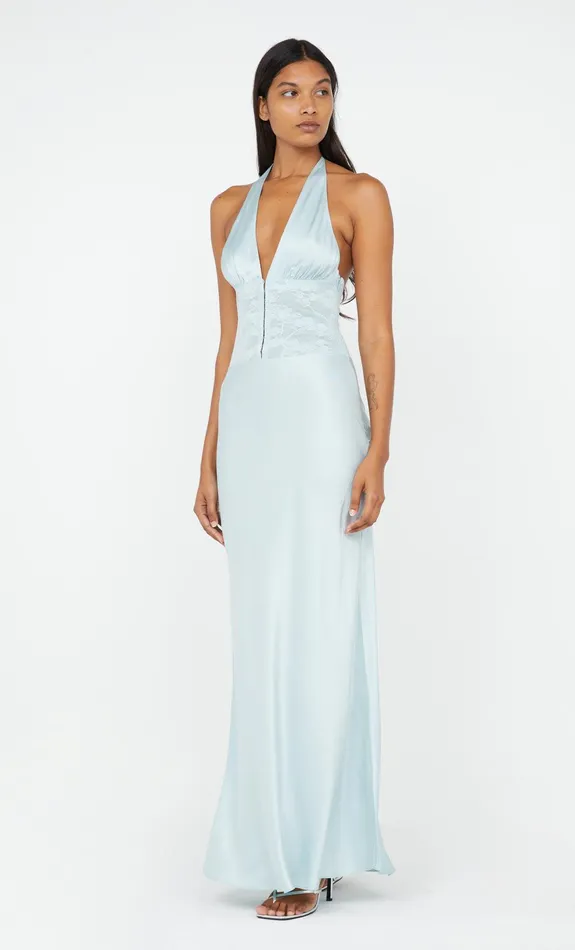 Bec Bridge Event Wear Dresses AKARI HALTER DRESS Cloud Blue 8211 Women